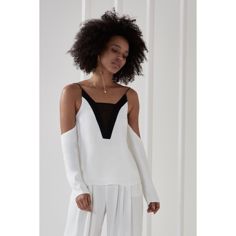 C/Meo Collective Vivid Long Sleeve Contrast Top